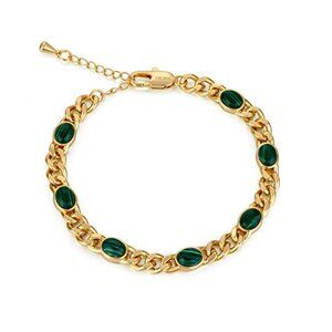 18k Gold Plated Cuban Link Chain Bracelet